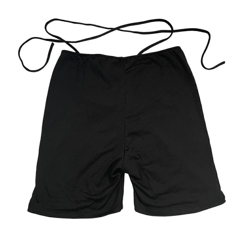 Tresser Black Biker Shorts Womens Medium Stretch - Picture 3 of 6